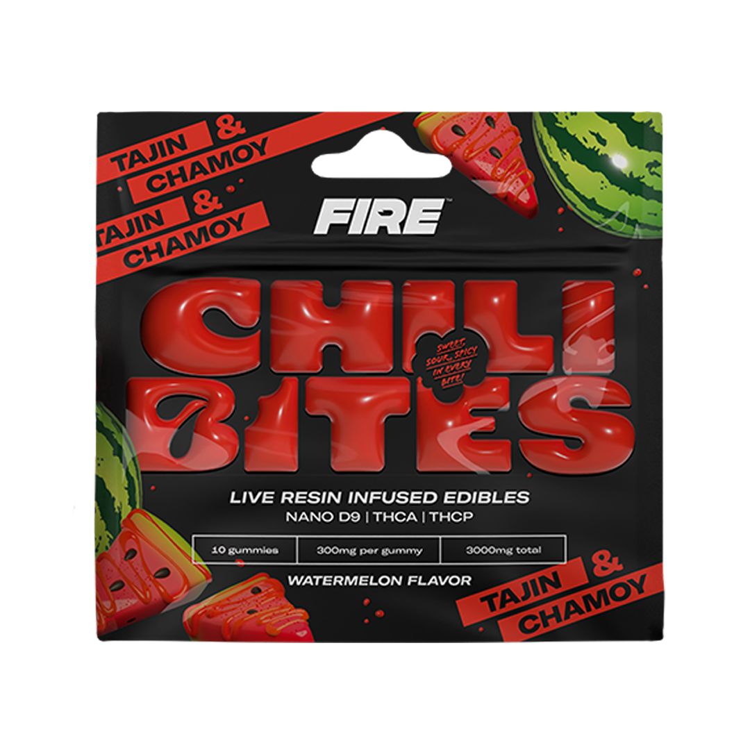 FIRE Watermelon Chili Bites - Edible